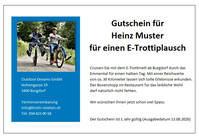 Gutschein E-Trottitour